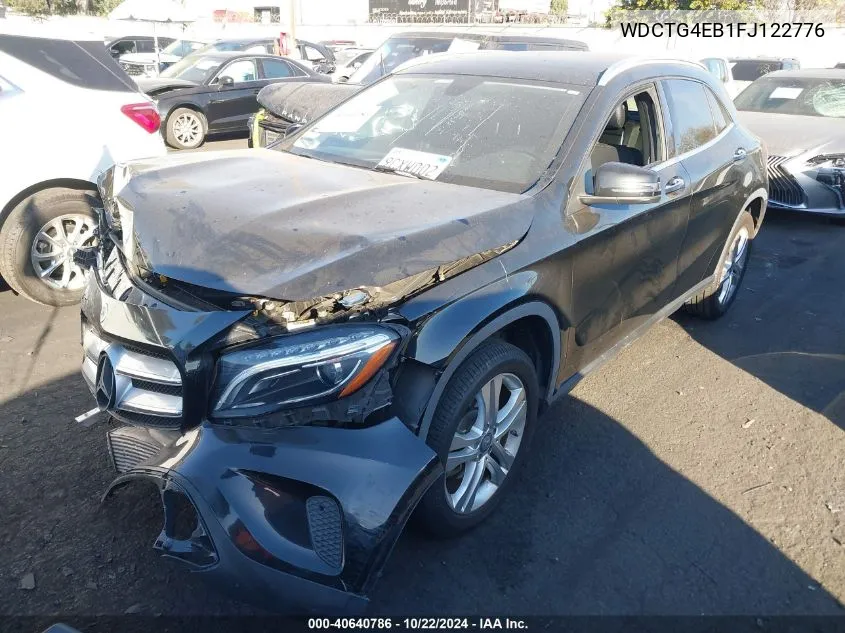 2015 Mercedes-Benz Gla 250 VIN: WDCTG4EB1FJ122776 Lot: 40640786