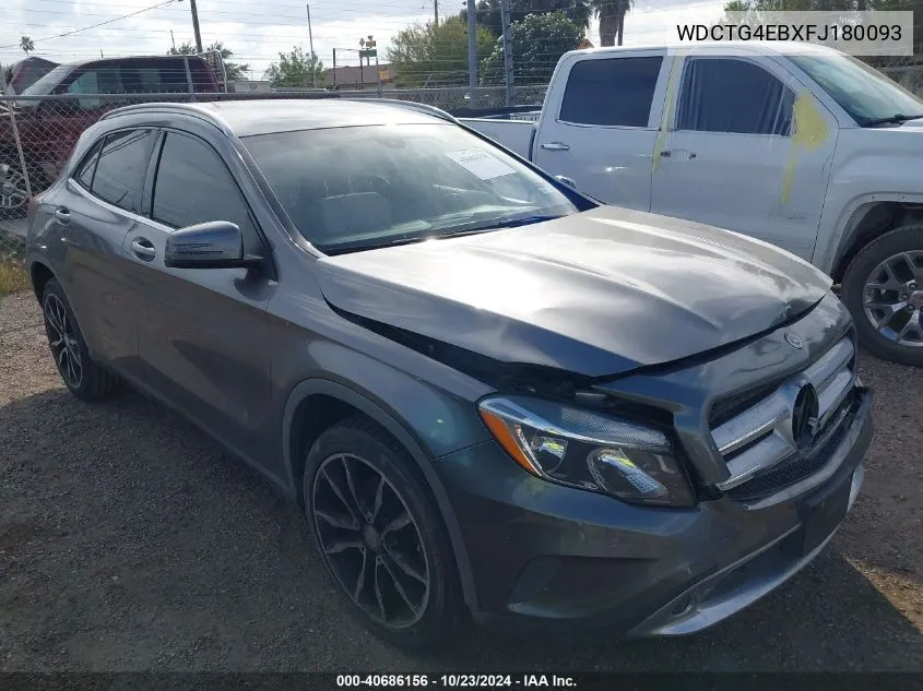 2015 Mercedes-Benz Gla 250 VIN: WDCTG4EBXFJ180093 Lot: 40686156