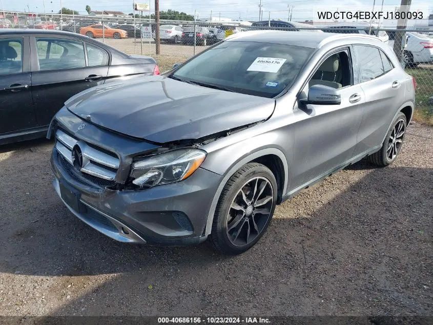 2015 Mercedes-Benz Gla 250 VIN: WDCTG4EBXFJ180093 Lot: 40686156