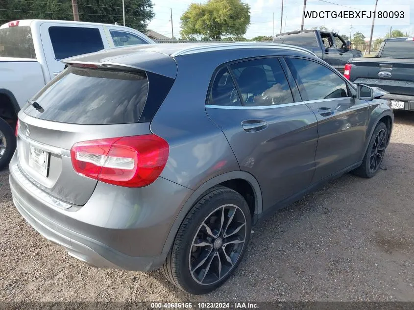 2015 Mercedes-Benz Gla 250 VIN: WDCTG4EBXFJ180093 Lot: 40686156