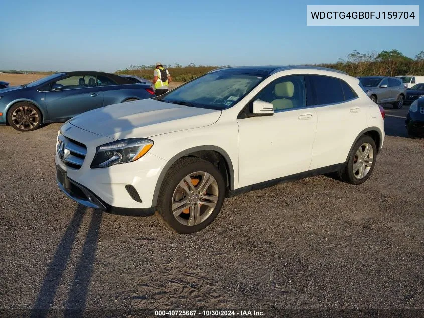 2015 Mercedes-Benz Gla 250 4Matic VIN: WDCTG4GB0FJ159704 Lot: 40725667