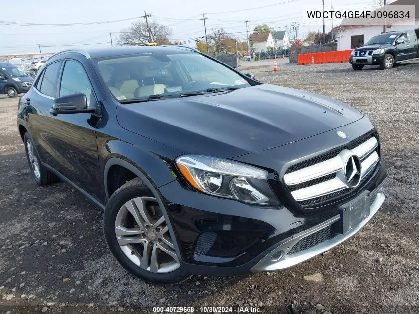 2015 Mercedes-Benz Gla 250 4Matic VIN: WDCTG4GB4FJ096834 Lot: 40729658