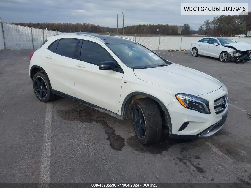 2015 Mercedes-Benz Gla 250 4Matic VIN: WDCTG4GB6FJ037946 Lot: 40735590