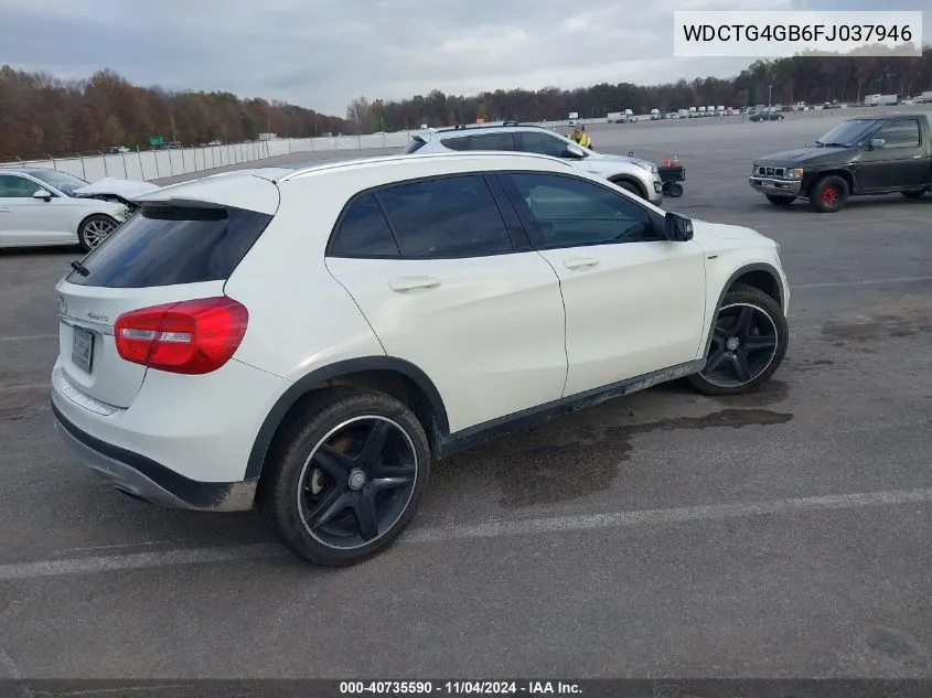 2015 Mercedes-Benz Gla 250 4Matic VIN: WDCTG4GB6FJ037946 Lot: 40735590