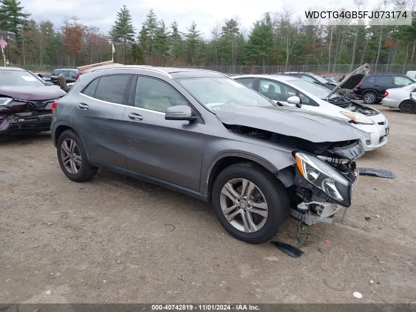 2015 Mercedes-Benz Gla 250 4Matic VIN: WDCTG4GB5FJ073174 Lot: 40742819