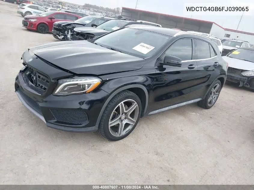 2015 Mercedes-Benz Gla 250 4Matic VIN: WDCTG4GB6FJ039065 Lot: 40807607