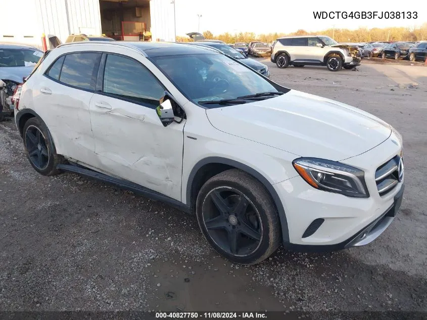 2015 Mercedes-Benz Gla 250 4Matic VIN: WDCTG4GB3FJ038133 Lot: 40827750