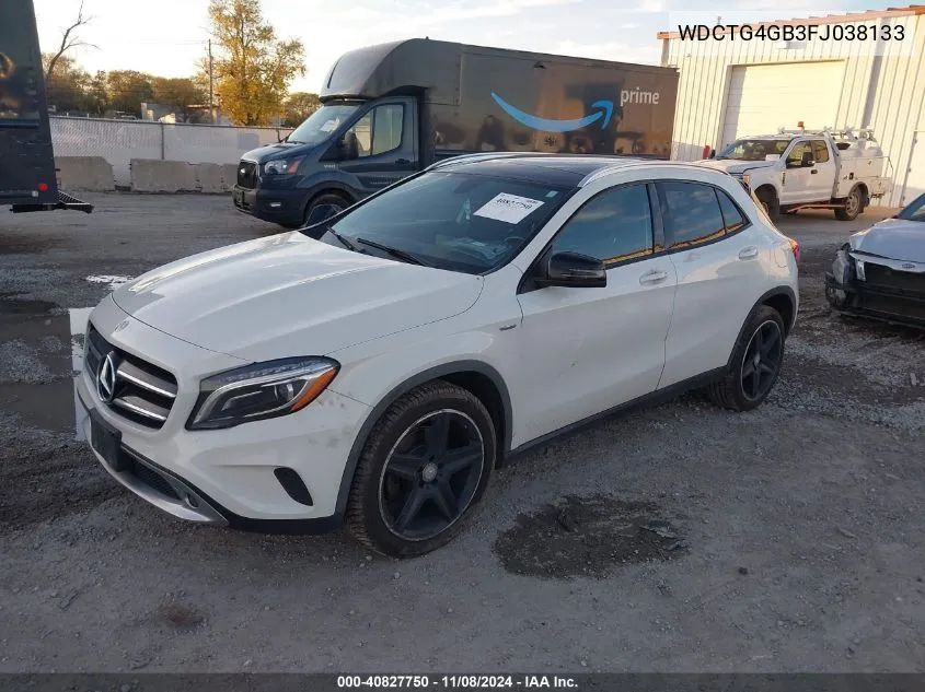 2015 Mercedes-Benz Gla 250 4Matic VIN: WDCTG4GB3FJ038133 Lot: 40827750