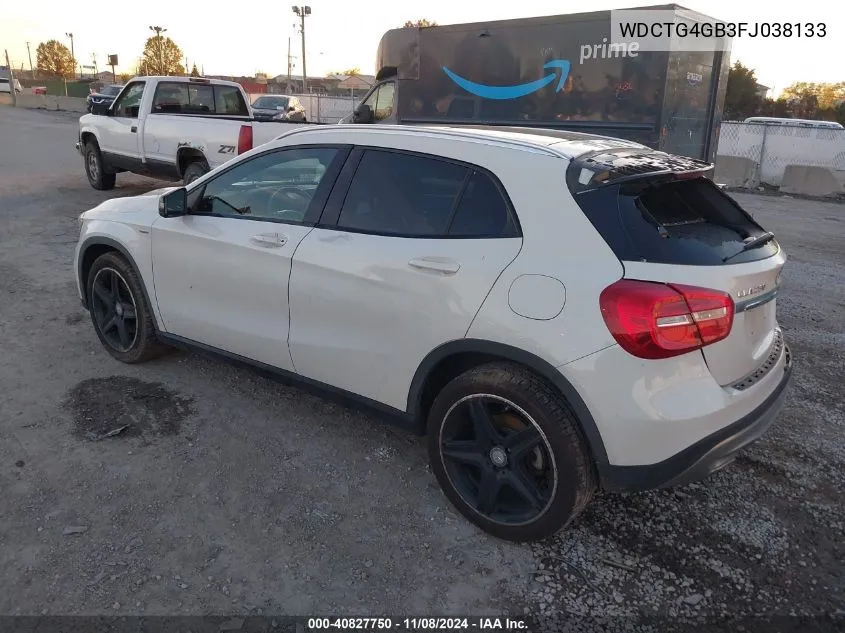 2015 Mercedes-Benz Gla 250 4Matic VIN: WDCTG4GB3FJ038133 Lot: 40827750