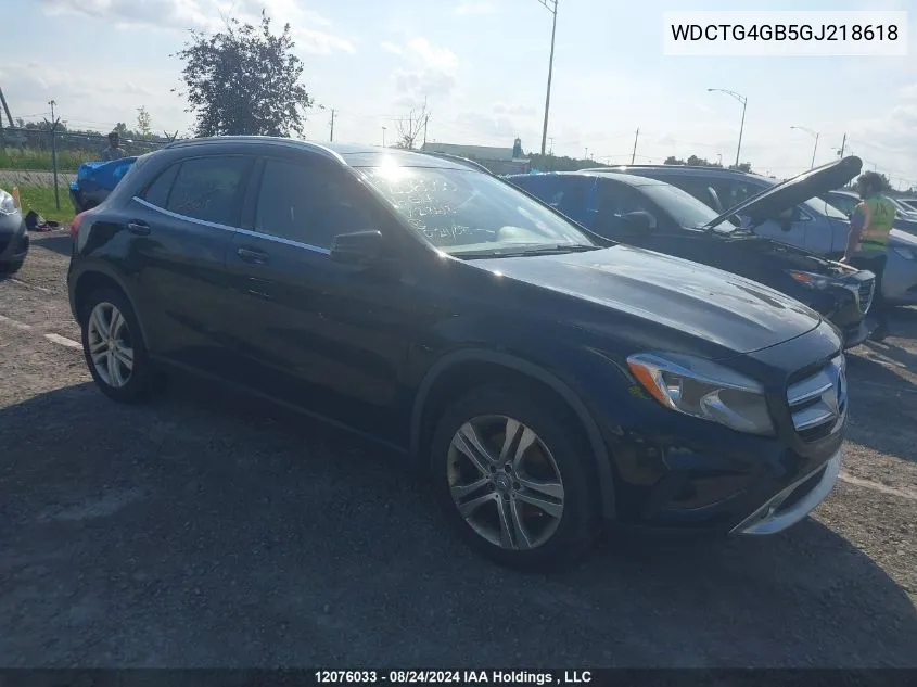 2016 Mercedes-Benz Gla VIN: WDCTG4GB5GJ218618 Lot: 12076033