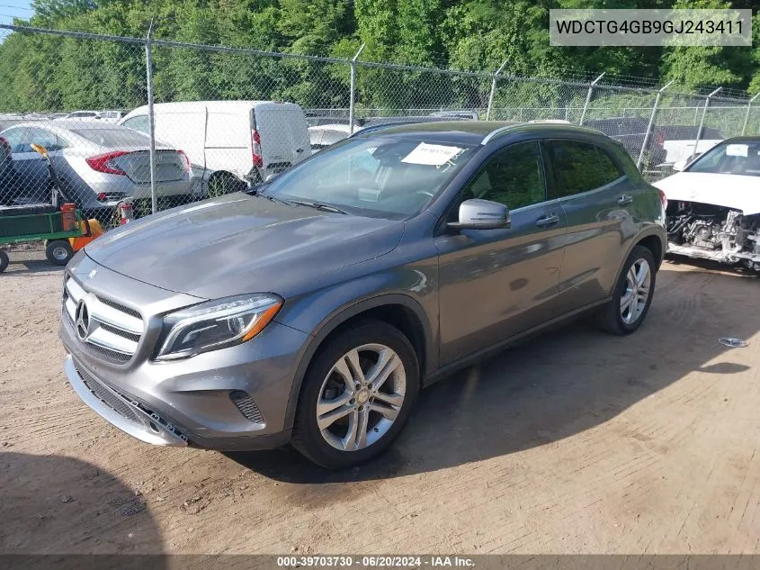 2016 Mercedes-Benz Gla 250 4Matic VIN: WDCTG4GB9GJ243411 Lot: 39703730