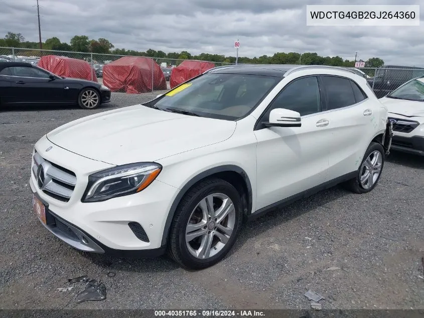 2016 Mercedes-Benz Gla 250 250 4Matic VIN: WDCTG4GB2GJ264360 Lot: 40351765