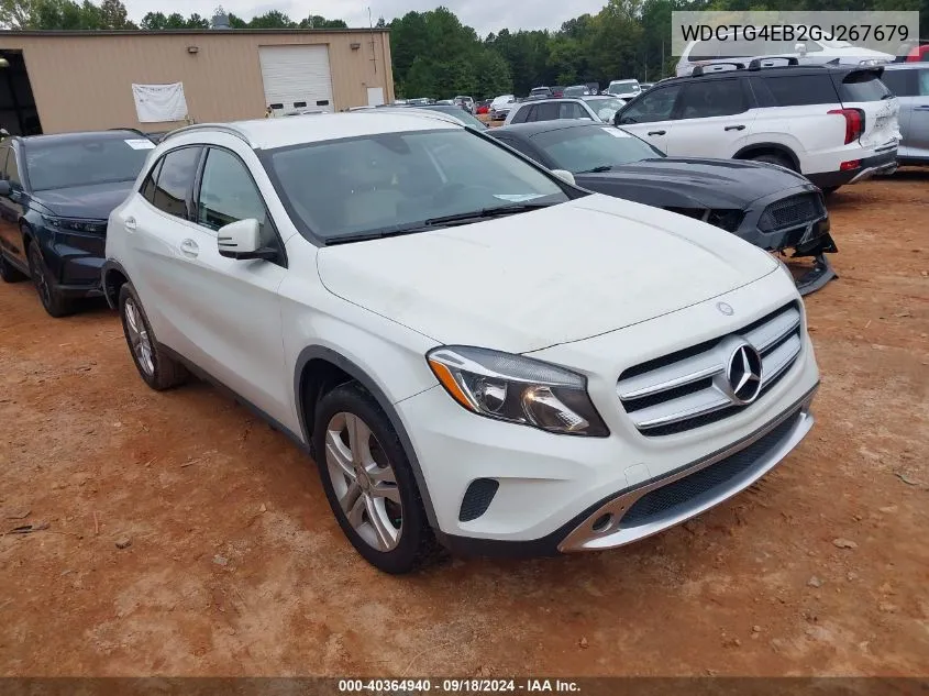 2016 Mercedes-Benz Gla 250 250 VIN: WDCTG4EB2GJ267679 Lot: 40364940