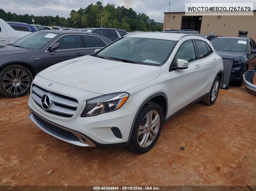 2016 Mercedes-Benz Gla 250 250 VIN: WDCTG4EB2GJ267679 Lot: 40364940