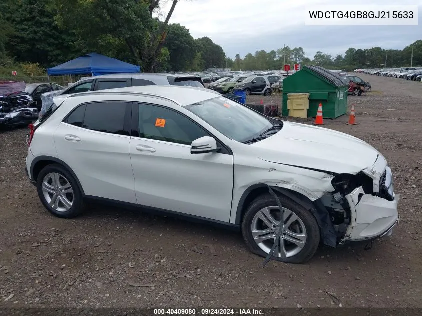 2016 Mercedes-Benz Gla 250 4Matic VIN: WDCTG4GB8GJ215633 Lot: 40409080