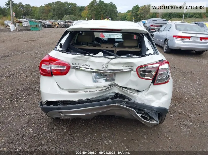 2016 Mercedes-Benz Gla 250 4Matic VIN: WDCTG4GB8GJ215633 Lot: 40409080