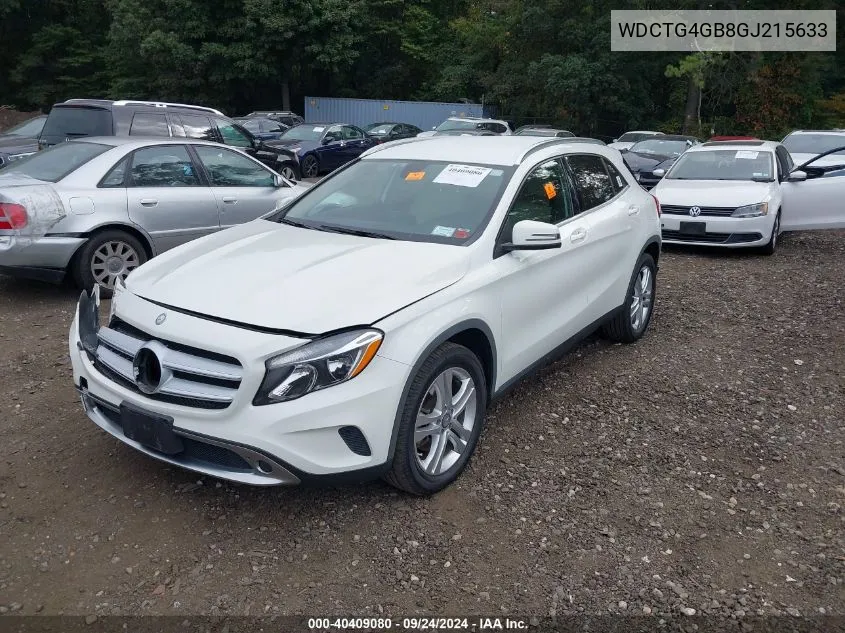 2016 Mercedes-Benz Gla 250 4Matic VIN: WDCTG4GB8GJ215633 Lot: 40409080