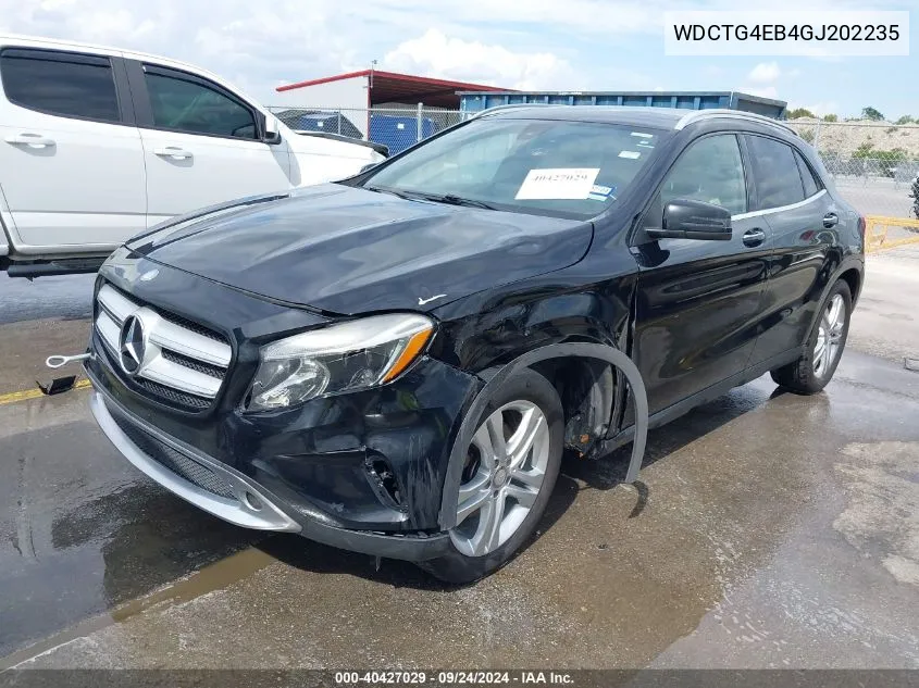 2016 Mercedes-Benz Gla 250 VIN: WDCTG4EB4GJ202235 Lot: 40427029