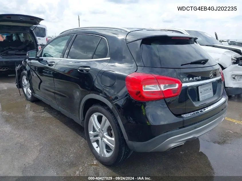 2016 Mercedes-Benz Gla 250 VIN: WDCTG4EB4GJ202235 Lot: 40427029