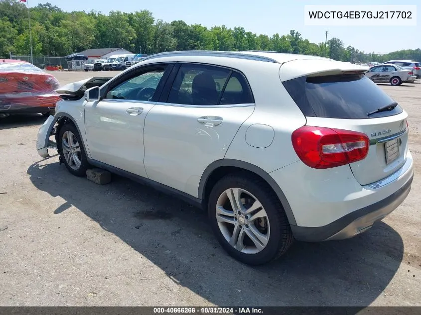 2016 Mercedes-Benz Gla 250 VIN: WDCTG4EB7GJ217702 Lot: 40666266