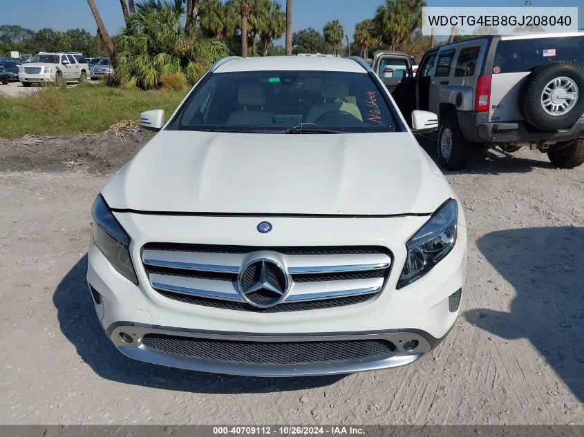 2016 Mercedes-Benz Gla 250 VIN: WDCTG4EB8GJ208040 Lot: 40709112