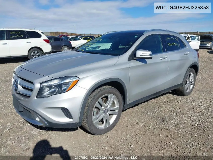 2017 Mercedes-Benz Gla 250 4Matic VIN: WDCTG4GB2HJ325353 Lot: 12107892