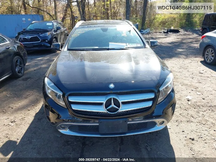 2017 Mercedes-Benz Gla 250 4Matic VIN: WDCTG4GB6HJ307115 Lot: 39209747