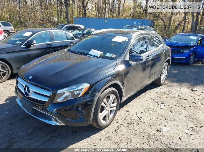 2017 Mercedes-Benz Gla 250 4Matic VIN: WDCTG4GB6HJ307115 Lot: 39209747