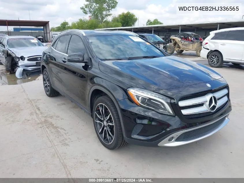 2017 Mercedes-Benz Gla 250 VIN: WDCTG4EB2HJ336565 Lot: 39913681