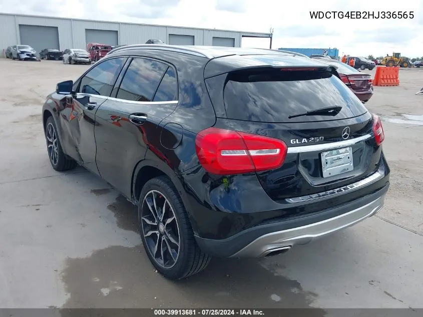 2017 Mercedes-Benz Gla 250 VIN: WDCTG4EB2HJ336565 Lot: 39913681