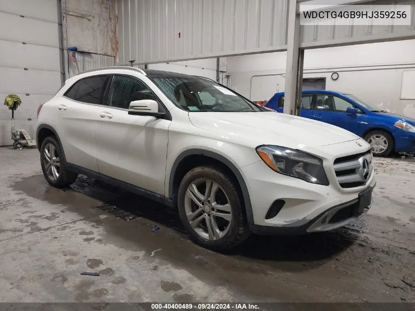 2017 Mercedes-Benz Gla 250 4Matic VIN: WDCTG4GB9HJ359256 Lot: 40400489