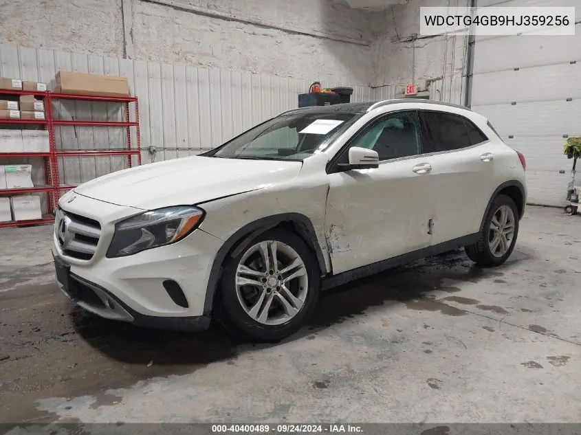 2017 Mercedes-Benz Gla 250 4Matic VIN: WDCTG4GB9HJ359256 Lot: 40400489