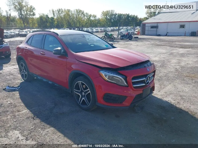 2017 Mercedes-Benz Gla 250 VIN: WDCTG4EB4HJ329651 Lot: 40488714