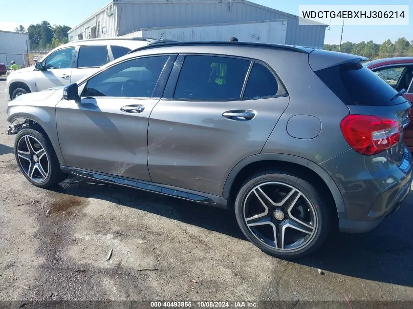 2017 Mercedes-Benz Gla 250 VIN: WDCTG4EBXHJ306214 Lot: 40493855