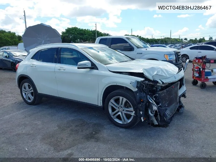 2017 Mercedes-Benz Gla 250 VIN: WDCTG4EB3HJ286467 Lot: 40495890