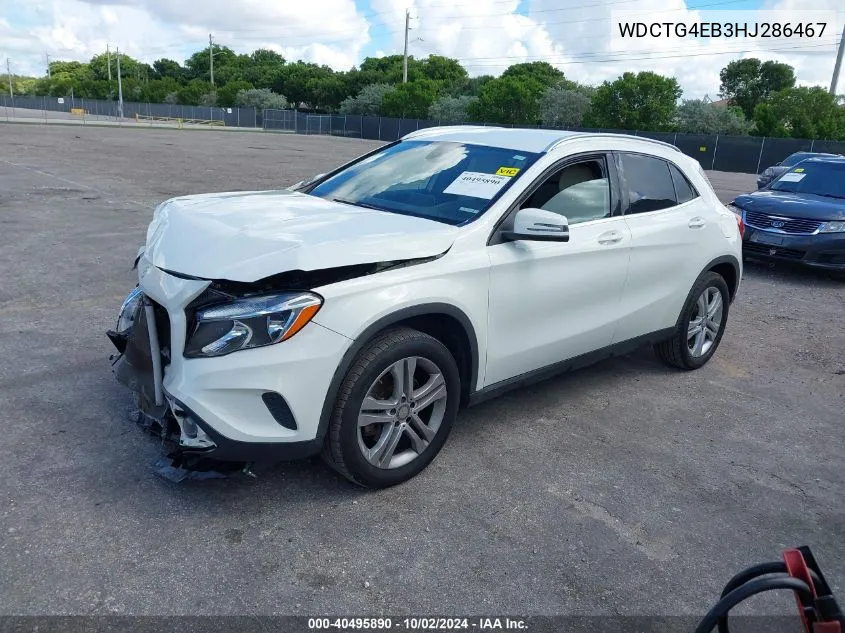 2017 Mercedes-Benz Gla 250 VIN: WDCTG4EB3HJ286467 Lot: 40495890