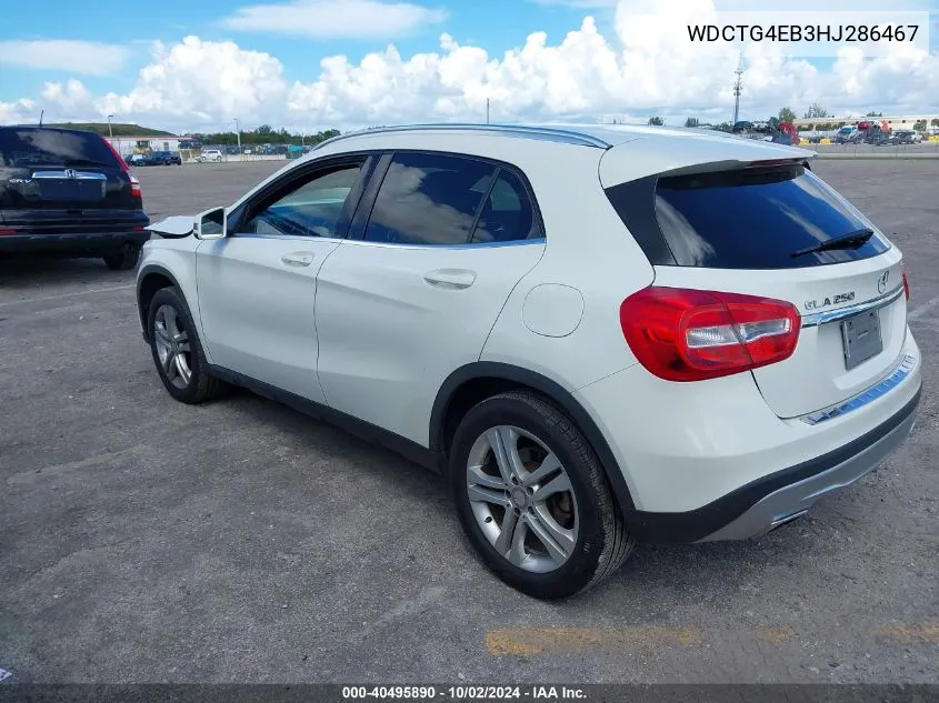 2017 Mercedes-Benz Gla 250 VIN: WDCTG4EB3HJ286467 Lot: 40495890