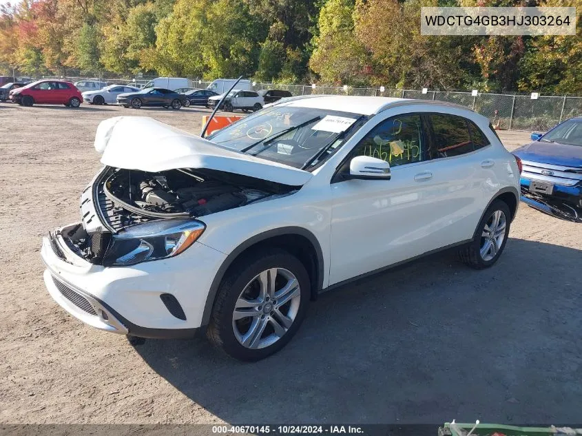 2017 Mercedes-Benz Gla 250 4Matic VIN: WDCTG4GB3HJ303264 Lot: 40670145