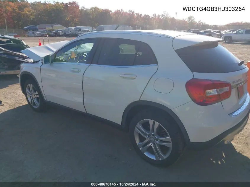 2017 Mercedes-Benz Gla 250 4Matic VIN: WDCTG4GB3HJ303264 Lot: 40670145