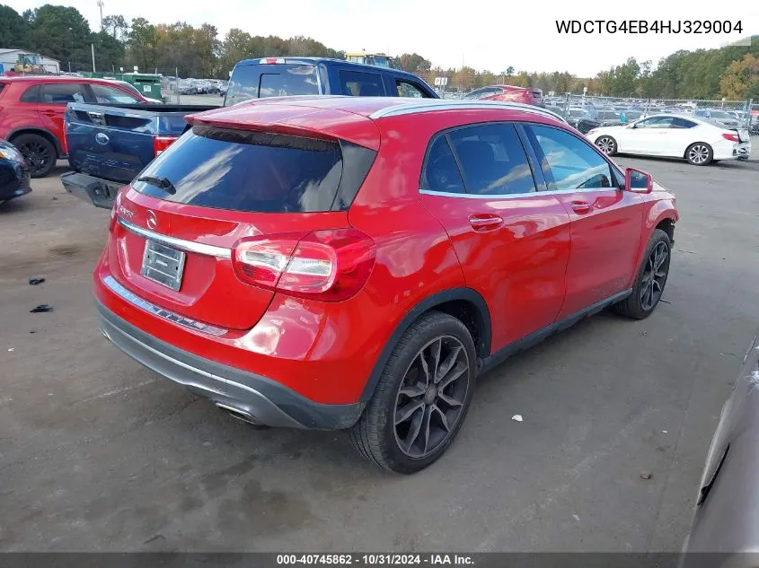 2017 Mercedes-Benz Gla 250 VIN: WDCTG4EB4HJ329004 Lot: 40745862