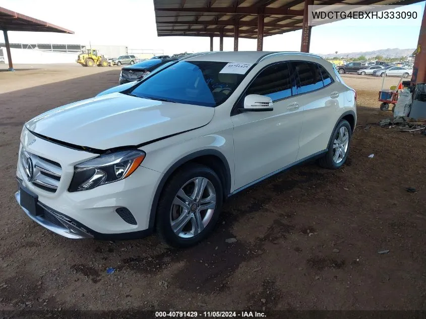 2017 Mercedes-Benz Gla 250 VIN: WDCTG4EBXHJ333090 Lot: 40791429