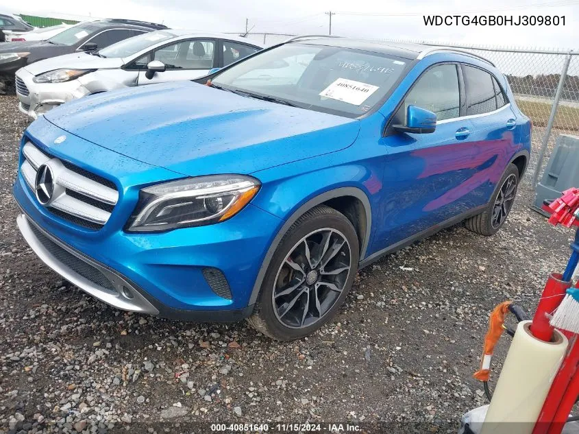 WDCTG4GB0HJ309801 2017 Mercedes-Benz Gla 250 4Matic