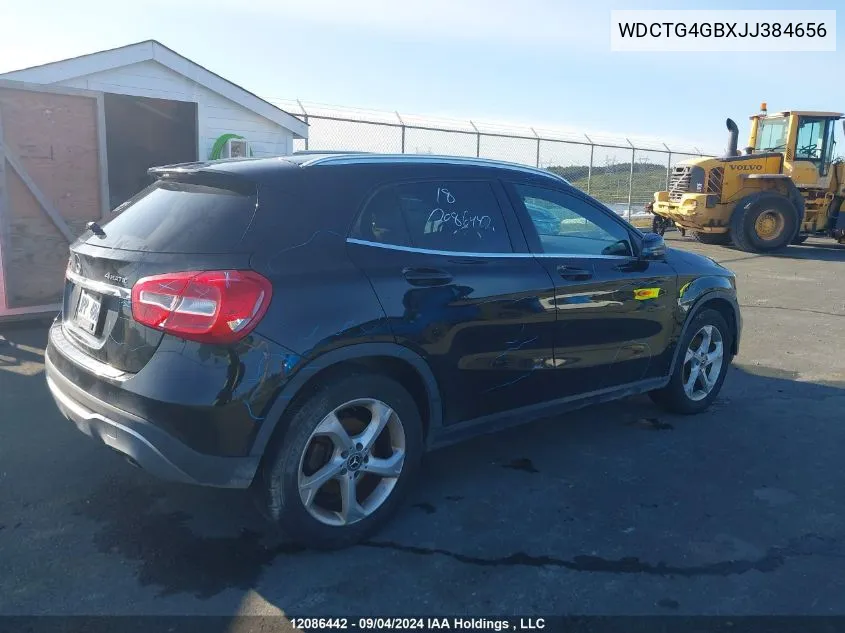 2018 Mercedes-Benz Gla VIN: WDCTG4GBXJJ384656 Lot: 12086442