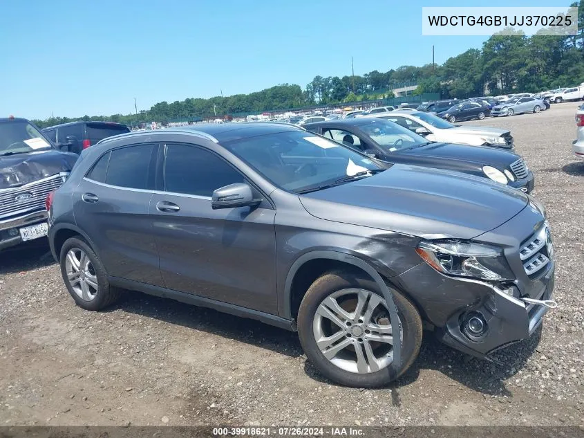 2018 Mercedes-Benz Gla 250 4Matic VIN: WDCTG4GB1JJ370225 Lot: 39918621