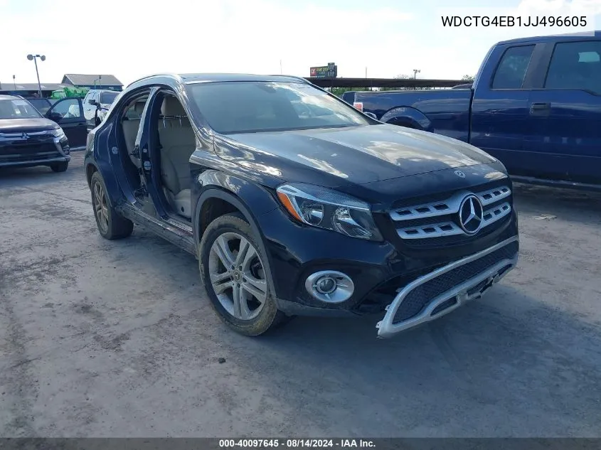 2018 Mercedes-Benz Gla 250 VIN: WDCTG4EB1JJ496605 Lot: 40097645