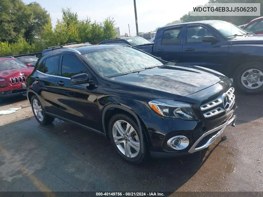 2018 Mercedes-Benz Gla 250 VIN: WDCTG4EB3JJ506230 Lot: 40149756