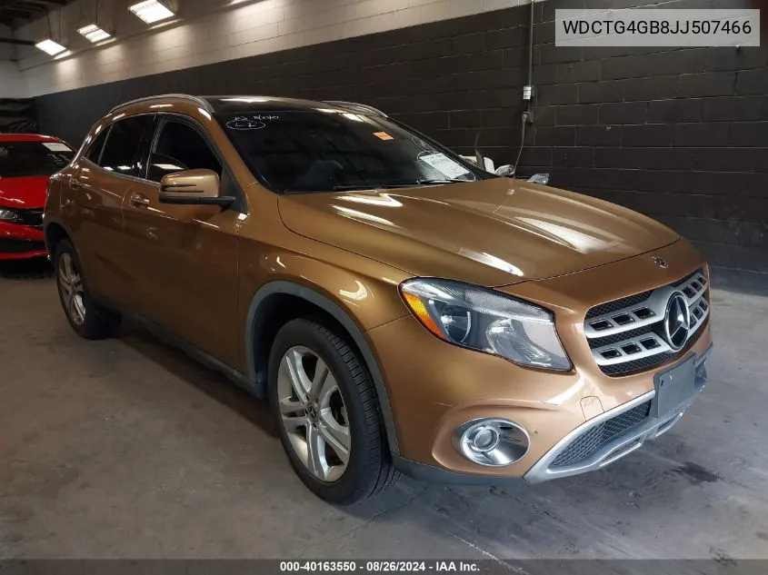 2018 Mercedes-Benz Gla 250 4Matic VIN: WDCTG4GB8JJ507466 Lot: 40163550