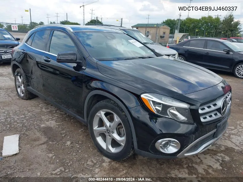 2018 Mercedes-Benz Gla 250 VIN: WDCTG4EB9JJ460337 Lot: 40244410