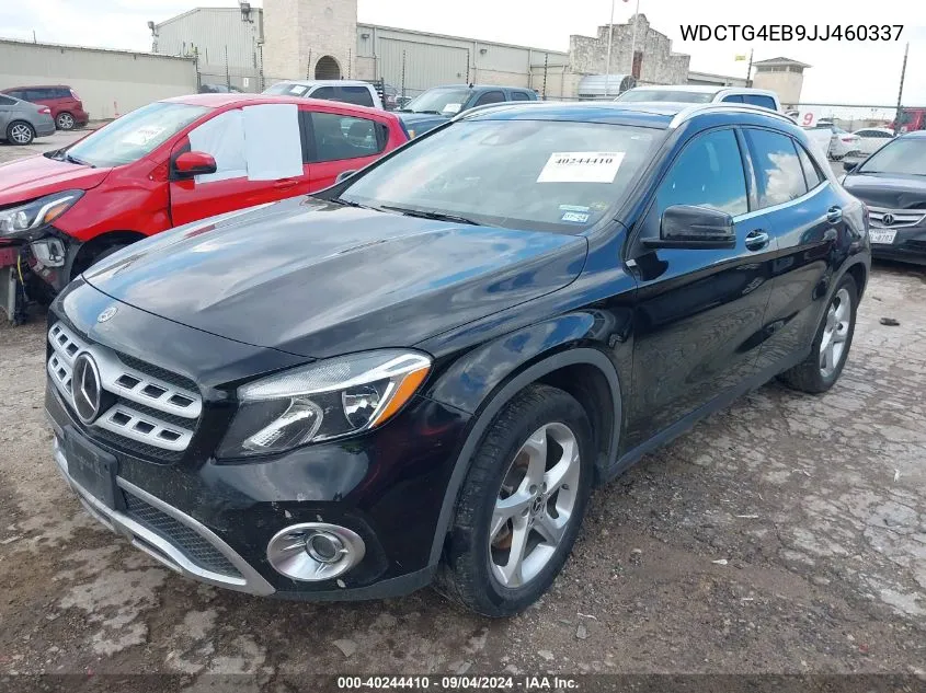 2018 Mercedes-Benz Gla 250 VIN: WDCTG4EB9JJ460337 Lot: 40244410