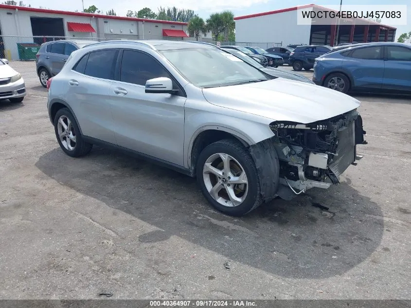 2018 Mercedes-Benz Gla 250 VIN: WDCTG4EB0JJ457083 Lot: 40364907